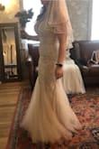 I am obsessed with this dress. It's everything I ever wanted in a wedding dress! I'm usually a street size 6, but I followed the measurements and the size 8 fit perfectly, the only thing I'm doing is having cups sewn in. It's absolutely stunning and nobody could believe it was less than $300. It's very form fitting though. Probably not the right dress for you if you don't want something that hugs your curves - Emily M.