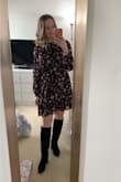 This dress fits great and worked perfectly for a baby shower I went to! It's so cute and I absolutely love it! I can't wait to wear it again! (The boots are also from Lulus) - Megan M.