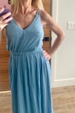 I am in love with this dress! The color is beautiful, the fit is perfect and the back is gorgeous! I ordered my usual XS and it fits great. - Julie D.