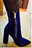 These, boots; I'm literally dead! They fit so comfortable, and look so great! The velvet is lush and the height not too tall. Buy! - Chikeeh T.