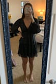 I bought this dress as an option to wear to my college graduation ceremony and I am obsessed. The fabric and sleeves are great so I can still wear a normal bra and help make my bust look great! I feel so fancy in it and I think it's great for the beginning of spring! It'll look great with my black gown, maroons stole, and black heels. It also fits great, might be a little short for some girls who don't want too show too much leg but I'm pretty tall and I have a bigger butt and I'm still comfortable with the length. Buy this dress!! - Emme M.