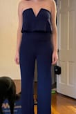 I love how this jumper fits, it is so cute on. The material is great. It was definitely a high quality item. The legs were a little long so I would have to get them altered, but it would be worth it. - Meagan P.