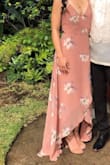 This dress was absolutely perfect! I got a ton of compliments and it fit well. The material was light and breezy. Only two issues are that it dragged a lot because I am short AND didn't fit my boobs super well because I have small boobs. I still think it looked stunning though and the dragging can make it look regal given the right circumstances and attitude. - Jane H.