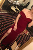 Loved everything except how tight the arms were and the zipper in the back kept getting stuck whenever it went over the double lining of fabric. I had to take it to a seamstress to take off some length at the bottom because it's very long. Other than that it's a beautiful dress that I would definitely wear again. - Nadia K.