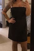 I was pleasantly surprised with the great quality of material and the way the dress fit! I would like it a little shorter but it still hit perfectly at my thighs. I cannot say enough about this dress!! It's flattering and fits perfect - Hollie B.