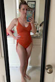 Love how this swim suit fits and adjusts on the sides! Helps hide the "mommy tummy". Color is beautiful! I definitely recommend to other moms! - Jessica B.