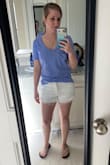 These are the perfect white shorts! Not too short, but not too long either! Now, I just need a spray tan! (and summer to get here). - Jessica B.