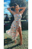 Absolutely stunning dress I'd order in multiple colors/patterns if I could. For being a short girl this is still a perfect length for me. - Antoinette M.