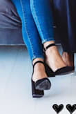 These fit true to size and are pretty comfortable. I did quite a bit of walking in them and wore them for family photos. It's a nice heel height and can be dressed up or down. - Alexis S.