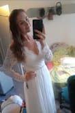 I loved this dress in the photos and when I tried it on. However it was pretty baggy in the sleeves and too loose around the back so I opted for a different dress. Pity! - Amy S.