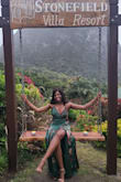 I bought this dress specifically to take this one picture during my vacation in St. Lucia in February. For the price, this dress is extremely well made and photographs so well. The fit was pretty much perfect, but there was some roominess in the bust area because of the cut. I love it and can't wait to wear it again! - Tamara E.