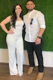 I bought this dress for my bridal shower! LOVED it! Got so many compliments. It was everything I was looking for. I could have sized up, as it fit very tight to the body but I was still very comfortable in it. - Lynda P.