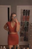 This two piece set is super cute! The top was a little too small but the bottoms fit perfectly. Overall, a super comfortable set. The bottom also isn't see through at all. Stop waiting & buy this dress!! - Reagan W.