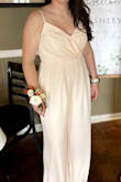 Bought this for a bridal shower. The legs are a bit baggy and long, but I love the fit and that the straps adjust. - Ashley D.