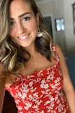 I love this dress! It is comfortable and light for summer events. It is definitely something you could dress up or down depending on shoes and jewelry. - Morgan C.