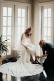 These shoes were my 'something blue' for my wedding day and they could not have been better! Perfect height and stability for me, and I was very pleasantly surprised by how comfortable they were as they didn't bother me at all walking/standing all day! - Paige H.