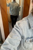 I love, love, love the color of this jacket and the length of the arms (being a taller girl). I am a true to size medium, which is the size I ordered and I truly think I would have been happier in a size small. I know this is supposed to be oversized, however I feel that it would have been still oversized but better in a size small. I have been going back and forth if I am just going to keep it or go through the hassle of exchanging it. ehh! (I am not returning it though!):) - Tonya S.