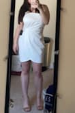 This dress is so flattering. I've never felt confident in a bodycon before, but it's so cute. material is very thick and not see through at all. I'm going to be wearing this as my graduation dress! - Allie D.