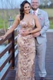 Wore this to my sister in laws wedding and it was STUNNING. The quality was excellent, it was so easy to move in for the dance floor, and I got a ton of compliments! The straps being adjustable really helped the gown to fit like a glove. The dress was worth every penny! - Amanda B.