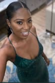 I love my dress. I took birthday pics and this was the best choice. The fit, color, and length were perfect. I love how you can adjust the back to fit as needed. No bra was needed. The sequin wasn't scratchy or anything. Perfect. Looking for my next purchase. - ANGEL H.