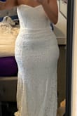 Here's the thing, I have extremely wide hips where I'm a 4 on top and 10 on bottom. So for me I had to get an xl for my hips. And just like everything else I own I get the top altered. But the dress is beautiful. So worth the alterations. My hips are 45 inches. - Annette L.