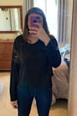Love this shirt! It's casual but the lace gives it a little something extra that dresses it up with a pair of jeans. Very comfy. I sized down to a small and was very happy with the fit! - Brenna F.