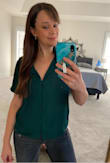 You can dress this up or go for a more casual look. It's not super long, but not cropped either. I love the color. Great work shirt! - Mackenzie S.