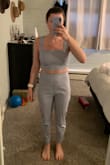 I was not expecting this top to fit but I am so pleased! Need to have the pants tailored but overall I'm happy with this set! Can't wait for somewhere to wear it! - Bridget M.