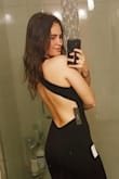 The fabric hugs you and it looks perfect! I love the back and the front too! Makes my waist look smaller! - Ana L.