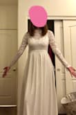 This is a charming dress and will work perfectly for my wedding. I usually wear a medium, but my measurements matched the small on the size chart almost exactly, and sure enough the small was the perfect fit. Obviously such an affordable cost comes with compromises: skirt is a little sheer so will need a slip; a button did pop off the back when I tugged a little too hard, which was easy to sew back on; and the waistband looks just a little cheap so I plan to wear a sash or belt to cover it up. Also, while the description says no bra needed, the dress doesn't offer any support in the chest area, so I will need a backless bra underneath. But otherwise, it is a beautiful and comfortable dress. I absolutely LOVE the lace, and it's very soft, not scratchy in the slightest! I just need something affordable and pretty to wear for one special day, and this fits the need exactly! - Tatiana R.
