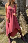 It looks amazing and love the fabric. It is perfect with a jacket and boots during spring time or with cute sandals during summer. - Monica M.