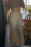 I love these pants! They're appropriate for work but can also be worn kinda casually! My only issue is that I have thicker thighs and so the pant legs are not nearly as flowy on my legs as they are on the model. :/ I expected this though and I will still be keeping the pants! - Sofia G.