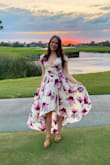 I loved how flowy and summery this dress is. It was perfect for an outdoor wedding and I received compliments all night. It ran a little large in the chest area and had to safety pin it. Overall I'm glad I went with this dress and am excited to wear it again. - Alexandra G.