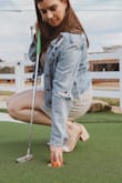 So comfy! The white and tan match with everything. The block heel makes it easy to stand and walk. No blisters. Love them! - Rachel N.