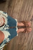 These sandals are mega comfy and a lovely snug fit on the foot with no excess shoe in the back! Honestly, a perfect fit! (I'm an 8.5) Something a little nicer than flip flops that I'm sure I'll be wearing all summer long to keep my outfits cute form head to toe! - Tamara S.