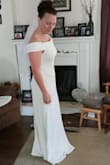 I absolutely love this dress! This is the dress I chose for my Las Vegas wedding in May and I am excited to wear it! I am returning the large and keeping the extra large which I'm wearing in the photo. The extra large just makes me more comfortable in my mom tummy area. Thank you Lulus for making my dress shopping experience easy and in my budget! - Tracy A.