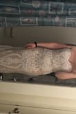 I loved this dress I only wished it wasn't as dark in the color. I was tempted to keep it for a honeymoon dress or after party dress but I was just focusing on getting my wedding dress. I'm just a sucker for white! - Chrystal O.