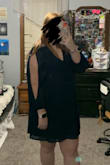I was searching for dresses to wear to my sisters wedding in two months and I came across this dress. As a slightly bustier girl, I wasn't sure if a large or x-large would fit best. After reading reviews, I decided on an XL and I'm so glad I did!! It's loose, but not too loose. I definitely think a large would've been tighter and not looked as good. I highly recommend you buy this dress if you're thinking about it!! It's the perfect amount of flow and the opening on the sleeve makes it perfect for spring/summer!! - Taylor C.