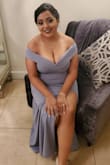 I bought this dress a year ago for a wedding, but the wedding was postponed due to COVID. I would like to say it fit perfectly then & was true to my size, however please note in the pics the dress may look a bit different @ the shoulders b/c I had to get it altered as I lost over 18 lbs since the dress was initially purchased. I received SOOOOO MANY compliments on this dress and absolutely fell in love with it!!!!!!! It is versatile for wedding party, Christmas party, any type of formal event. The rubber lining @ the top helped to keep the dress from slipping down , OVERALL one of the best online purchases I have ever made!!!! - Frances C.
