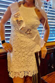 Wore this dress for my wedding shower happy hour ! It was a little large in the bust- if I didn't Need to wear it the next day I would have returned for a smaller size but absolutely  love this dress ! So comfortable and cute! - Ashley H.