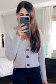 I was looking for a classic sweater set and this is it. Buy the cami too! They are perfect together - Sapna D.