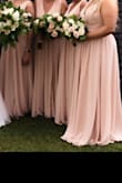 Well-made dress, fits like a glove. The color isn't as pink as I would have anticipated a blush color to be but it's still nice. Love the long length as I'm on the taller side. I still have room to wear heels with it and not have it be too short. - Charlene H.
