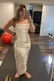 This is the perfect dress for my engagement photoshoot, I couldn't be happier. The material is so nice and looks very flattering. However I chose to get the neckline altered as it comes up too high and sits weird originally. But worth the extra money to alter. But I love it so much now that its altered! :) - Rachel J.