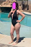 LOVE this suit! As a mom of 3, I need a suit that isn't super revealing, but I still want to look sexy; this suit is everything I could have wanted and more! The fit is great; I am 5'5", 150lbs, B cup with 42" hips, I ordered a L and it fits perfect! It's the perfect ratio of being gut slimming, breast flattering, and not overly tight around the butt/leg area. My son told me "It looks like a model swimsuit "... 5 stars for sure - Katrina J.