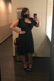 I got so many compliments on this dress at the wedding I attended. I opted to wear a tank body suit under it because I didn't want to be too revealing! My chest size is actually 32-34 H but that wasn't an option! This dress did have a weird perfume smell to it when it arrived, so someone must have had perfume on when they tried it on and then returned it. - Jessica