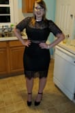 I wore this to NYE date night in my kitchen lol. I also have this dress in white long sleeve that I wore to my bachelorette party. Definitely a sexy dress...especially if you're curvy. I personally wouldn't wear this dress to a wedding or anything because it's so sexy. I'm usually between a medium and large in Lulus. The material is stretchy, so it's great for dancing! - Jessica