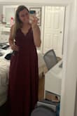 Bought this for prom and it's perfect! The front is more low cut than I expected but the adjustable straps help. It was also a little long but with 3 inch heels it's the perfect length. - Jenna K.