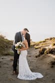 I ordered this dress for my wedding back in July 2020. It shipped/delivered incredibly fast. I wore this dress with some heels, and I did not have to get it hemmed or anything. It fit perfectly. Beautiful wedding dress for an amazing price! - Jacqueline H.