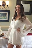 Material was a little sheer in the bottom, nude undergarments highly recommended, fit like a glove, very comfortable to wear - Allison M.