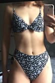 I bought this style and the other style and fell in LOVE with this one. It's so flattering and the bow adds a little extra to the bathing suit. I was also worried about the underwire being uncomfortable, but it wasn't at all and I love the support from it! - Corrine F.